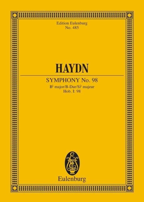 Haydn: Symphony No. 98 Bb major Hob. I: 98 (Study Score) published by Eulenburg